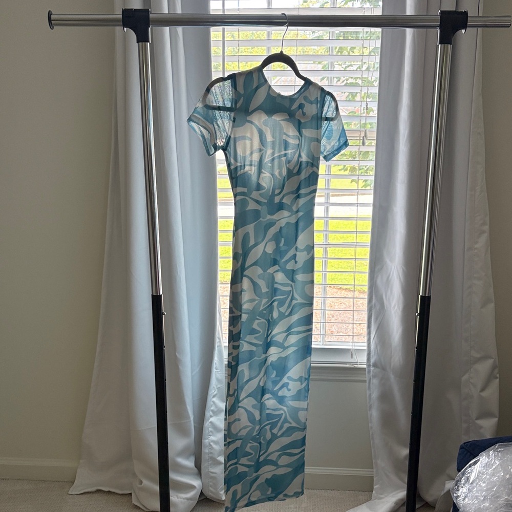 Saints + Secrets Blue and White Dress XS NWT